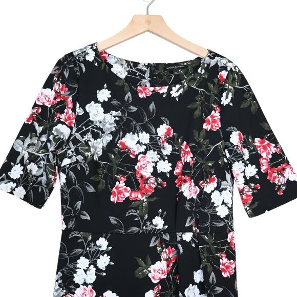 Banana Republic Womens 10 Half Sleeve Floral Print Dress - Picture 5 of 11